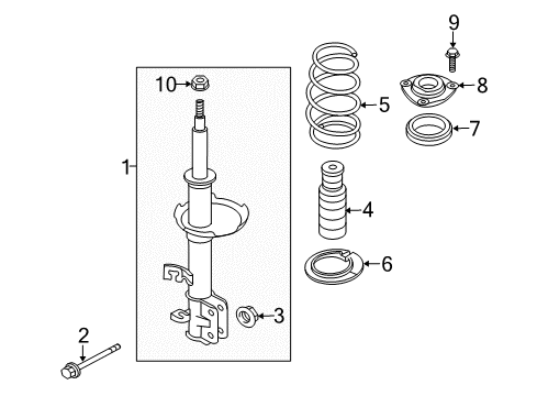 2020 Nissan NV 200 Struts & Components - Front Diagram