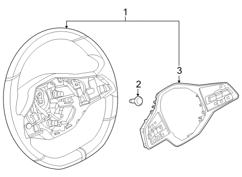 2023 Nissan ARIYA WHEEL ASSY-STEERING, LESS PAD Diagram for 48430-5MP4C
