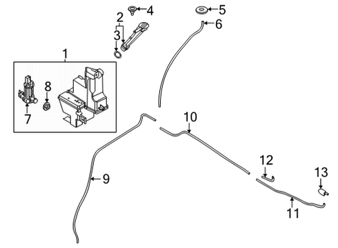 2022 Nissan Rogue Washer Components Diagram 1
