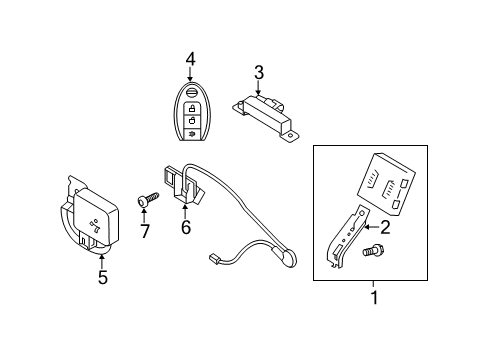 Camera Assy-Back View Diagram for 28442-BV82A