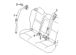 Diagram for 2020 Nissan Rogue Sport Seat Belt - 86885-6MR0A