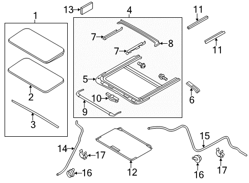 25450-6JL0B Nissan Switch Assy-Sunroof