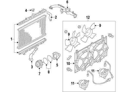 21487-JF00C Nissan Fan Motor Assembly