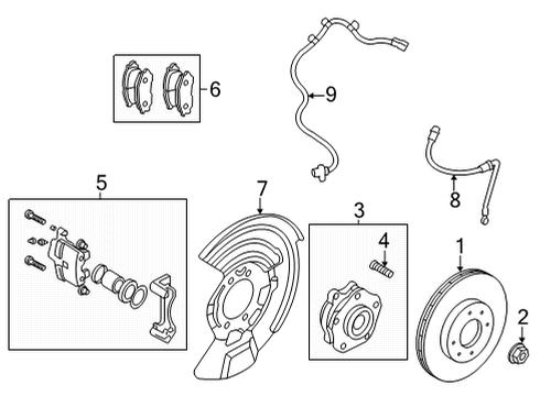 D1080-6RA0A Nissan Front Disc Brake Pad Hardware Kit