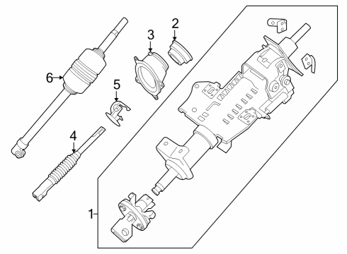 48822-9BY0A Nissan SHAFT ASSY-STEERING COLUMN,LOWER