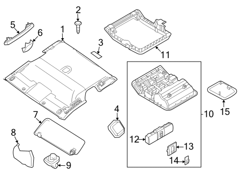 739B0-9BY0D Nissan MODULE ASSY-ROOF TRIM