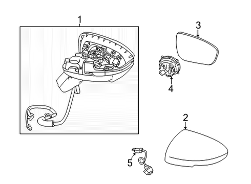 96301-6TB5B Nissan MIRROR ASSY-OUTSIDE RH