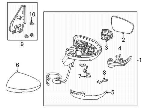 26160-6RC2A Nissan TURN SIGNAL LAMP ASSY-SIDE,RH