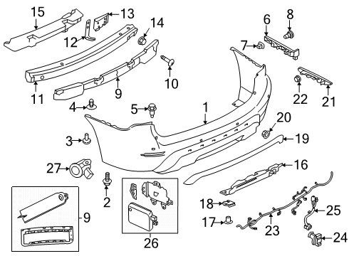 Nissan 85058-9PF0A Electric Unit Bracket 85058-9PF0A Nissan Electric Unit Bracket