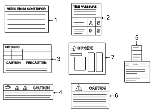 14805-9EY0A Nissan Emission Label