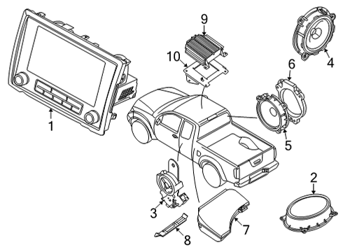 25915-9BU0D Nissan Audio/Video Control Assembly