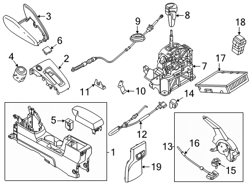 36010-5EF0A Nissan Parking Brake Control Device Assembly