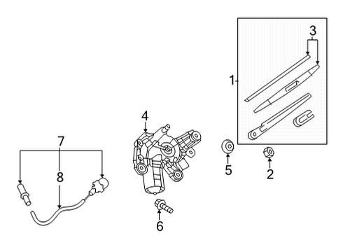 28780-4CC0A Nissan ARM ASSY-REAR WINDOW WIPER