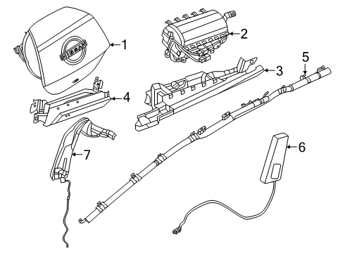 985P6-7BA0A Nissan BRACKET-CURTAIN AIR BAG