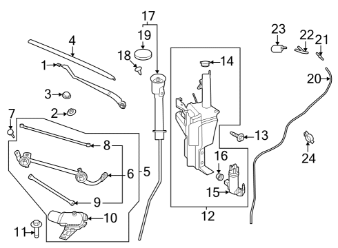28972-5MP0A Nissan NOZZLE ASSY - BACK WINDOW WASHER