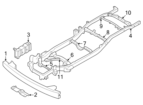 E1090-9BTMA Nissan MEMBER ASSY-CROSS,SPARE WHEEL REAR