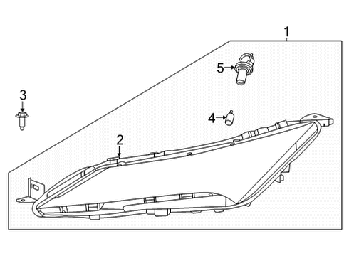 2021 Nissan Rogue Combination Lamp Assy-Front,LH Diagram for 26125-6RR5D