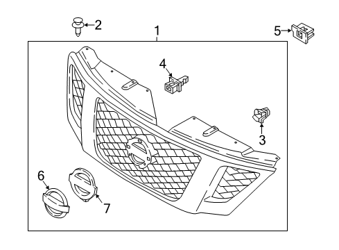 2020 Nissan Armada Grill Radiator Diagram for 62310-6JG0A
