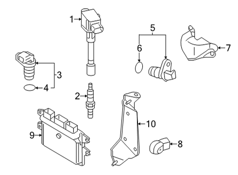 2023 Nissan Versa Control Unit Bracket Diagram for 23714-5EA0B
