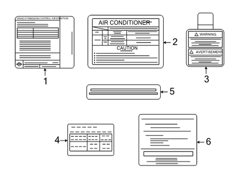 Emission Label Diagram for 14805-6LB0A