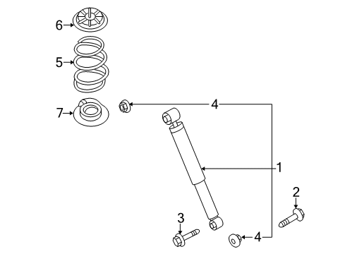 2020 Nissan Rogue Sport Rear Suspension Spring Diagram for 55020-4CE6C