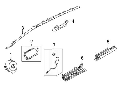2025 Nissan Sentra MODULE ASSY - AIR BAG, DRIVER Diagram for 985R1-6LB8C