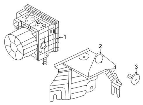 2024 Nissan Sentra Anti-Skid Actuator & ECU Assembly Diagram for 47660-6LF0F