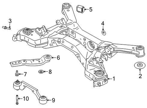2025 Nissan Pathfinder Dynamic Damper Assy-Rear Suspension Diagram for 55490-6SB0B