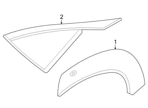 2025 Nissan ARIYA COVER-REAR FENDER,LH Diagram for 78127-5MP0A
