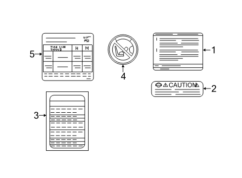 2021 Nissan NV Emission Label Diagram for 14805-9SM1A
