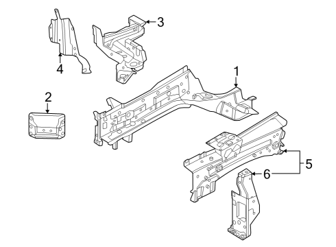 2023 Nissan ARIYA PLATE-CLOSING,FRONT SIDE MEMBER LH Diagram for G5131-5MRMA