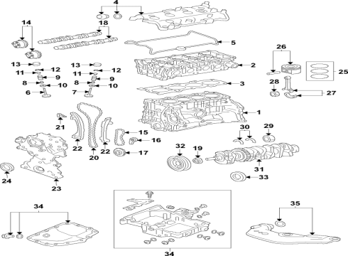 2021 Nissan Rogue Bare Engine Assembly Diagram for 10102-6RCAA