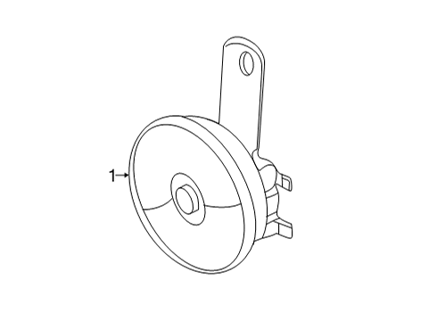 Electric Low Horn Assembly Diagram for 25620-6LB1A