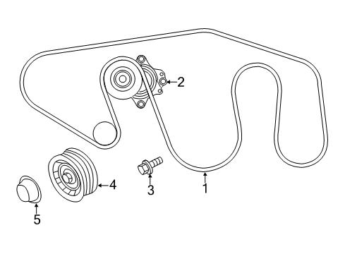 2020 Nissan NV BELT-FAN Diagram for 11720-EZ30B