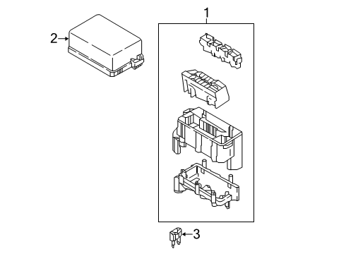 2025 Nissan Kicks Play Fusible Link Holder Cover Diagram for 24382-5R00A