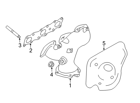 2023 Nissan Maxima Manifold Assy-Exhaust Diagram for 14002-JA11B