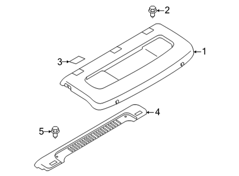 2022 Nissan Versa Rear Parcel Shelf Finisher Diagram for 79910-5EE2A