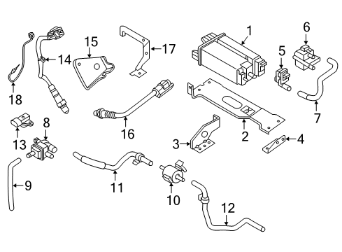 2023 Nissan Armada Hose-Anti Evaporation Control Diagram for 18791-6JL0A