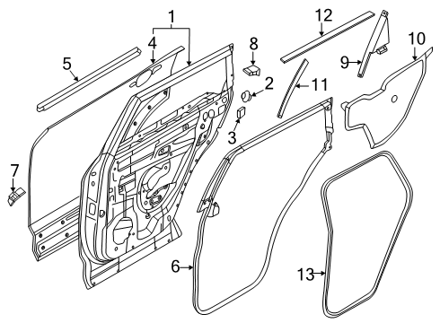 2025 Nissan Rogue Clip Diagram for 80850-6RA1A
