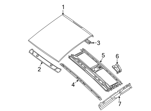 2020 Nissan Frontier Drip-Roof Rear Diagram for G6316-9BUMA
