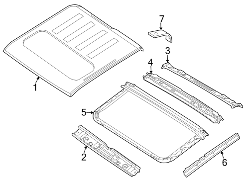 2023 Nissan Frontier Roof Diagram for 73112-9BU2F