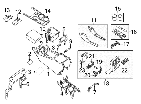 FINISHER - Console Box Diagram for 96930-3KA8A