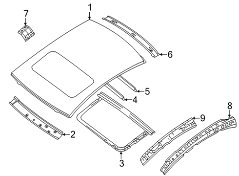 Reinforce Assy-Roof Diagram for G3120-6LBAA