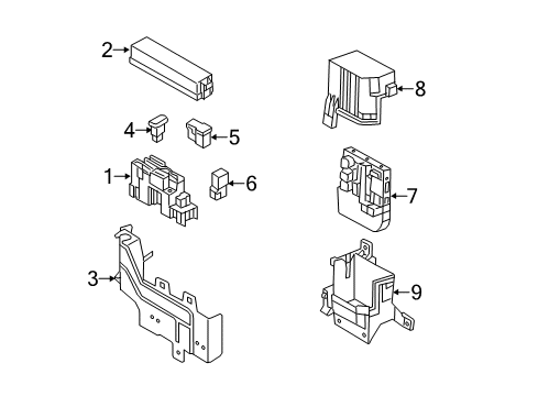 2020 Nissan NV Fusible Link Holder Cover Diagram for 24382-9SM0A