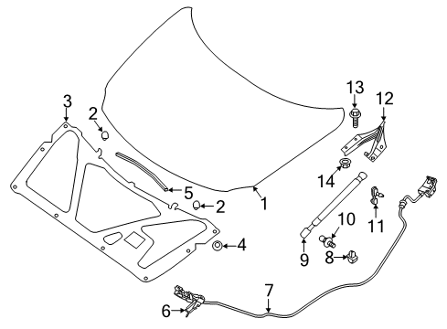 2021 Nissan Maxima Bolt Diagram for 01125-A8161