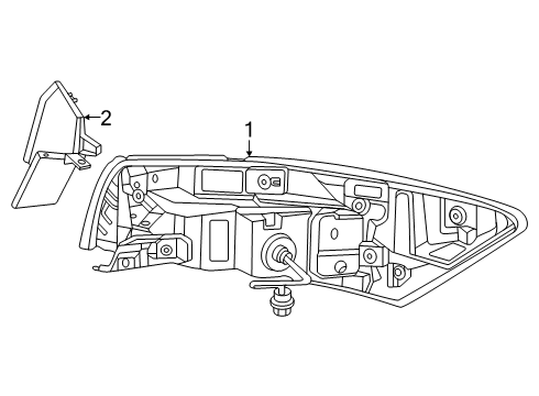 2025 Nissan Murano Rear Combination Lamp Assembly Left Hand Diagram for 26555-7BA0A
