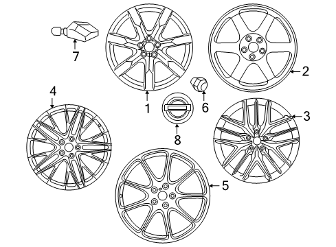 2023 Nissan GT-R Aluminum Wheel Diagram for D0C00-6HV0C