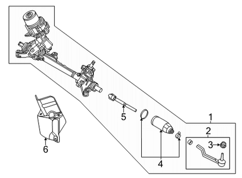 2022 Nissan Pathfinder Gear & Linkage Diagram for 49001-6SA0C