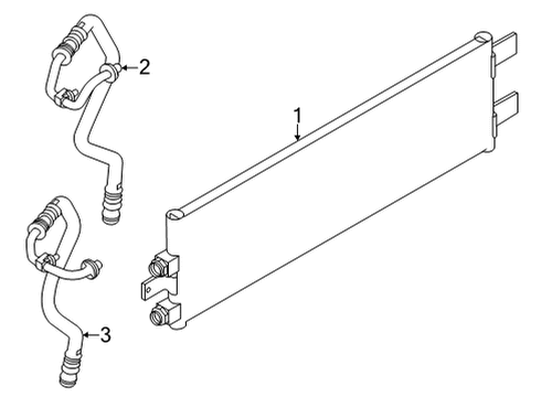 2024 Nissan Frontier Auto Transmission Oil Cooler Hose Diagram for 21636-9BU1B