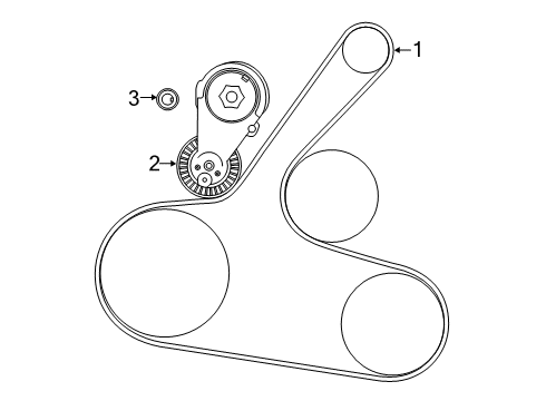 2022 Nissan Altima BELT-FAN Diagram for 11720-6CA0B